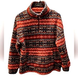 American Eagle Size XS, Sherpa, 1/4 Zip, Multicolor, Pullover, Sweater, Winter